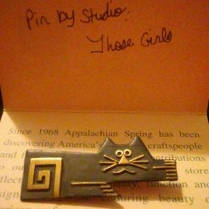 Sweet & Rare, hand-crafted Cat pin.